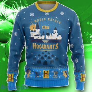 3D H.P Would Rather Be At Hogwarts Ugly Christmas Custom Ugly Sweater Product Photo 1