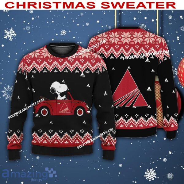 AGCO Tractor Snoopy Driving A Car Christmas Sweater Gift For Adult - AGCO Tractor Snoopy Driving A Car Christmas Sweater Gift For Adult