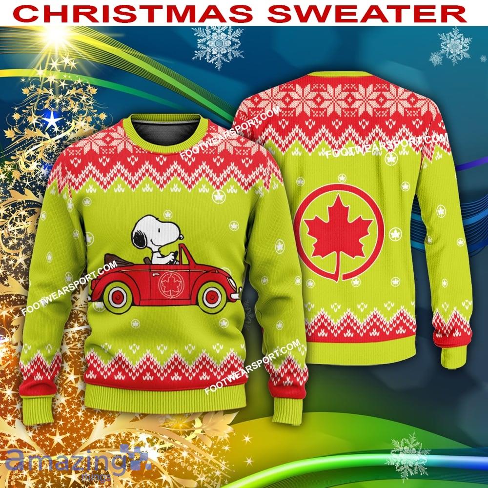 Air Canada Snoopy Driving A Car Christmas Sweater Gift Holidays image Air Canada Snoopy Driving A Car Christmas Sweater Gift Holidays - Air Canada Snoopy Driving A Car Christmas Sweater Gift Holidays