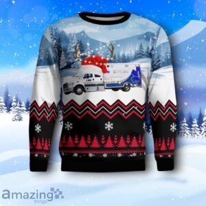 American Medical Response (AMR) George Washington University Hospital AOP Christmas Sweater Product Photo 2