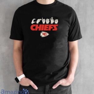 American Sign Language X NFL Kansas City Chiefs shirt image American Sign Language X NFL Kansas City Chiefs shirt - Black Unisex T-Shirt