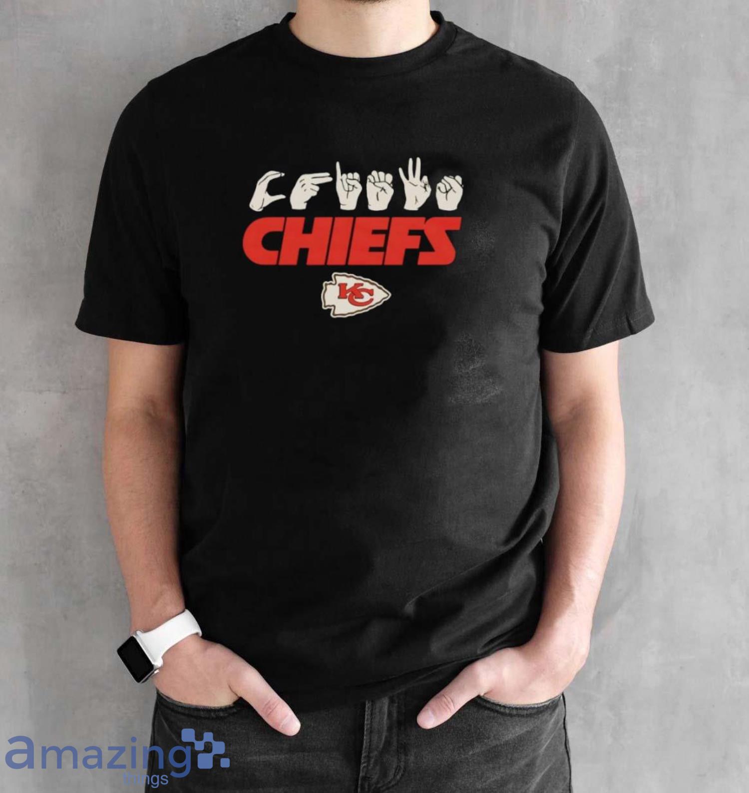 American Sign Language X NFL Kansas City Chiefs shirt image American Sign Language X NFL Kansas City Chiefs shirt - Black Unisex T-Shirt