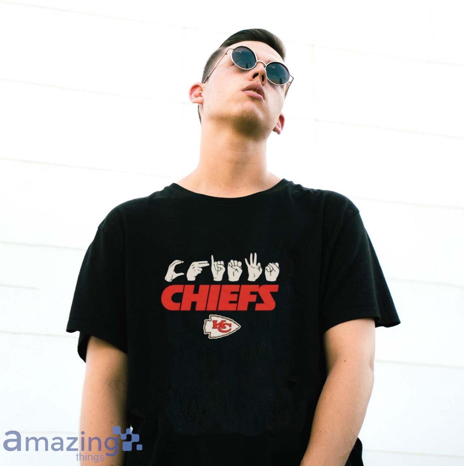 American Sign Language X NFL Kansas City Chiefs shirt image American Sign Language X NFL Kansas City Chiefs shirt - G500 Gildan T-Shirt