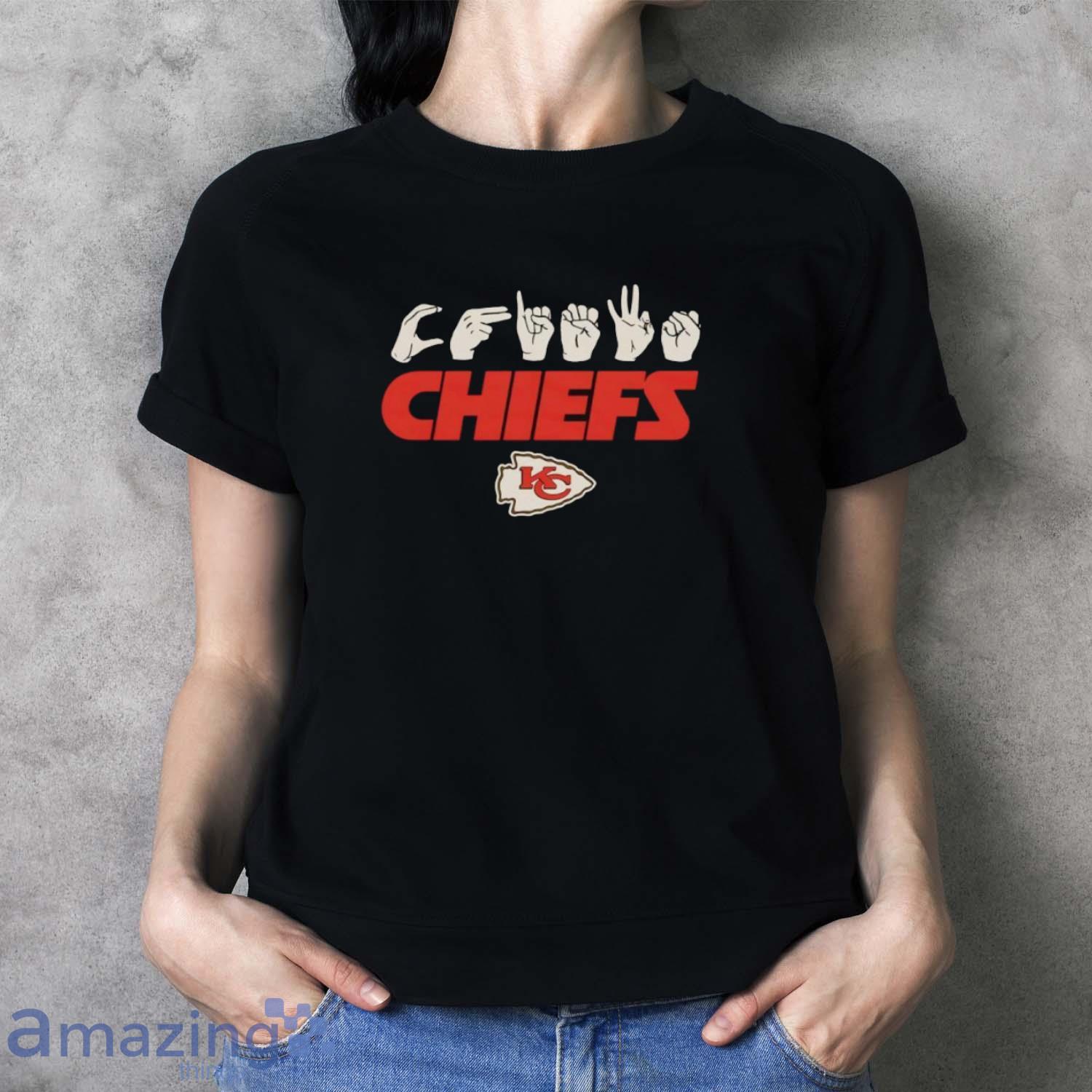 American Sign Language X NFL Kansas City Chiefs shirt image American Sign Language X NFL Kansas City Chiefs shirt - Ladies T-Shirt
