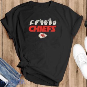 American Sign Language X NFL Kansas City Chiefs shirt - Black T-Shirt
