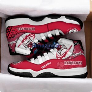Arkansas Razorbacks Air Jordan 11 Sneakers Custom Name Sport Team Shoes For Men And Women Product Photo 2