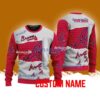 Atlanta Braves MLB Custom Name Christmas Ugly Sweater 3D For Men Women