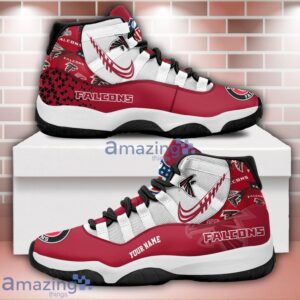 Atlanta Falcons Air Jordan 11 Sneakers Custom Name Sport Team Shoes For Men And Women Product Photo 1