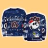 Auburn Tigers NCAA Snoopy and Woodstock Cute Personalized Number Christmas Ugly Sweater New Gift Limited Edition