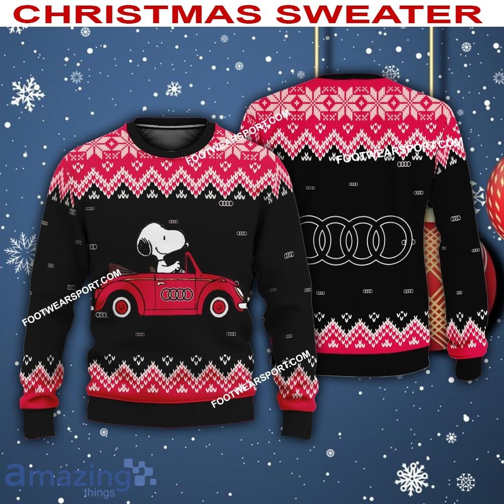 Audi Car Racing Snoopy Driving A Car Christmas Sweater Gift For Adult image Audi Car Racing Snoopy Driving A Car Christmas Sweater Gift For Adult - Audi Car Racing Snoopy Driving A Car Christmas Sweater Gift For Adult