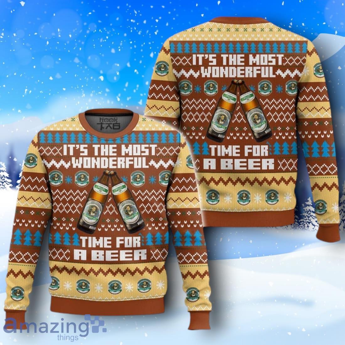 Augustiner Brau It’s The Most Wonderful Time For A Beer Ugly Christmas Sweater New Design image Augustiner Brau It’s The Most Wonderful Time For A Beer Ugly Christmas Sweater New Design Product Photo 3