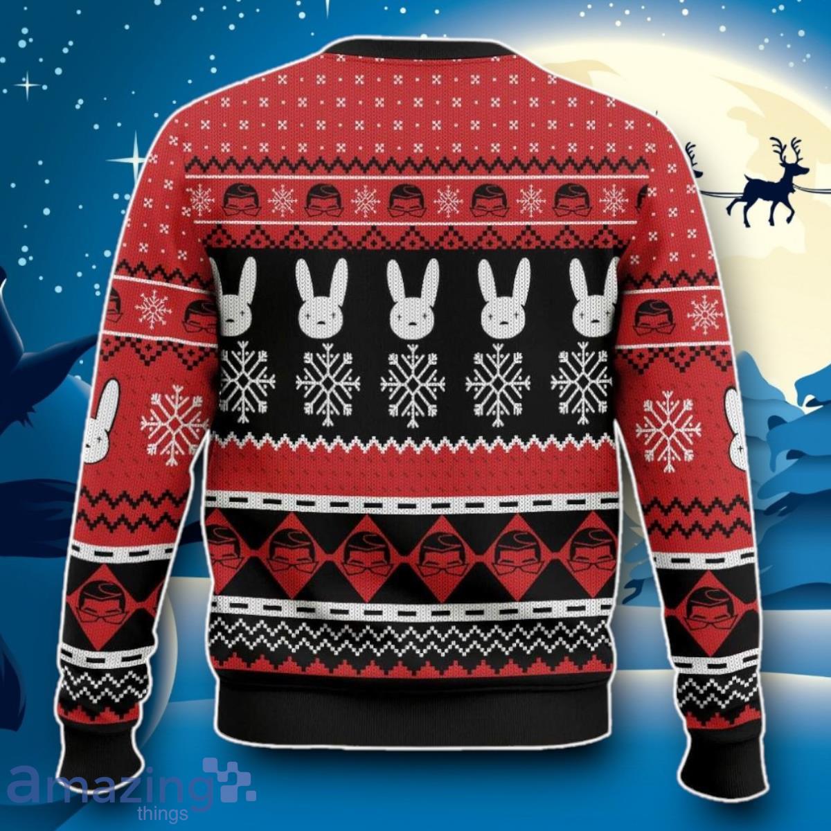 Bad Bunny Ugly 3D Sweater Impressive Gift image Bad Bunny Ugly 3D Sweater Impressive Gift Product Photo 2