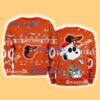 Baltimore Orioles MLB Snoopy and Woodstock Cute Personalized Number Christmas Ugly Sweater New Gift Limited Edition