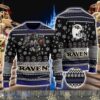 Baltimore Ravens Printed Logo Cute Christmas Gift Ugly Christmas Sweater For Fans