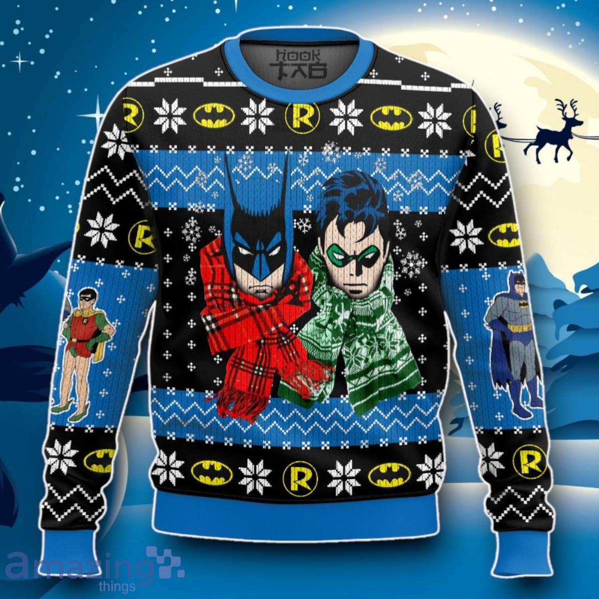Batman And Robin Ugly 3D Sweater Impressive Gift image Batman And Robin Ugly 3D Sweater Impressive Gift Product Photo 1