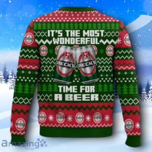 Beck’s It’s The Most Wonderful Time For A Beer Ugly Christmas Sweater New Design Product Photo 2