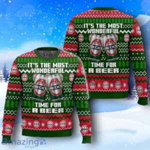 Beck’s It’s The Most Wonderful Time For A Beer Ugly Christmas Sweater New Design Product Photo 3