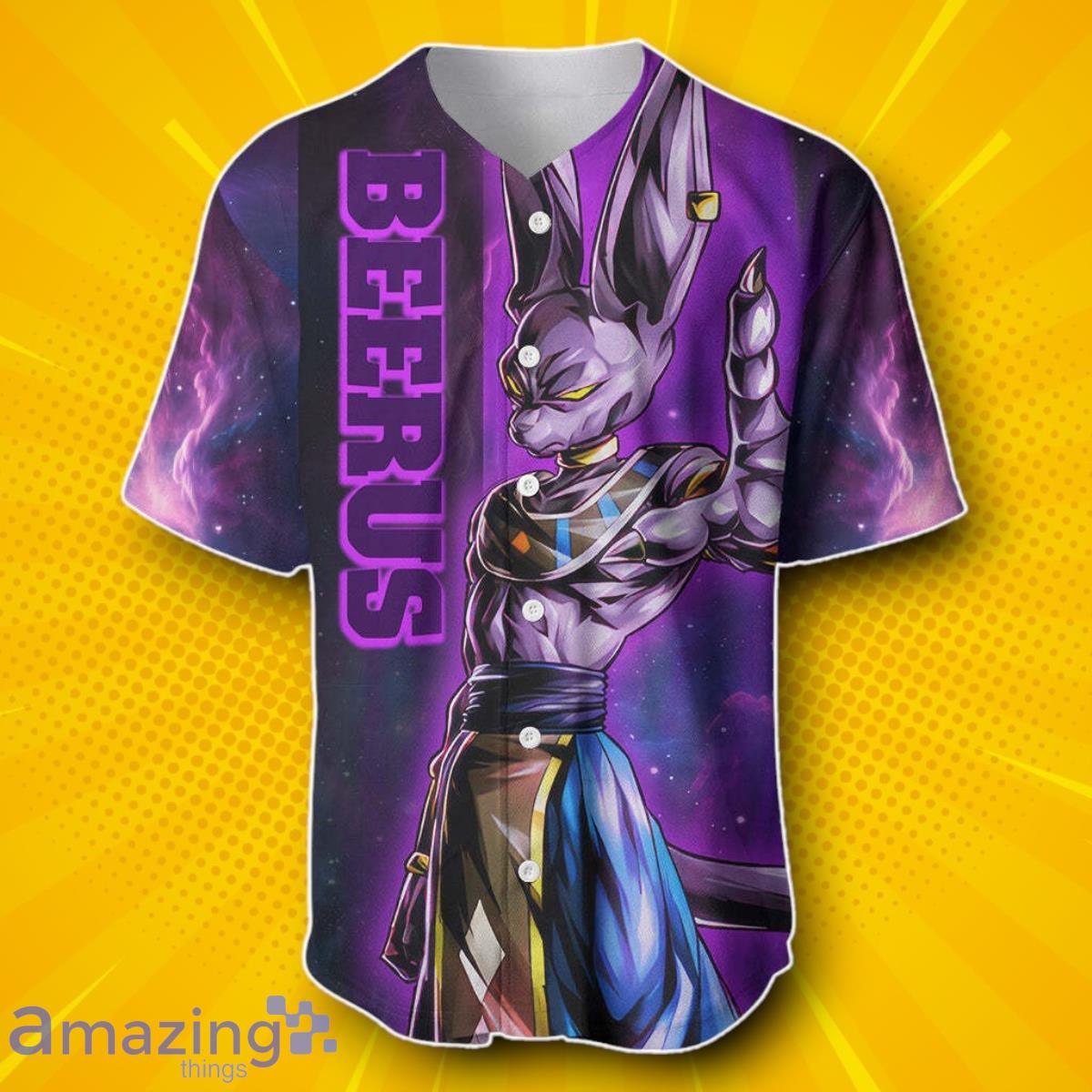 Beerus Baseball Jersey Dragon Ball Unique Gift image Beerus Baseball Jersey Dragon Ball Unique Gift Product Photo 1