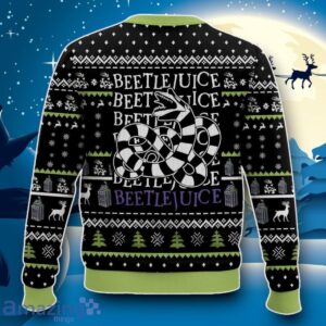 Beetlejuice It Snow Time Christmas Ugly 3D Sweater Impressive Gift image Beetlejuice It Snow Time Christmas Ugly 3D Sweater Impressive Gift Product Photo 2