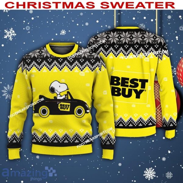 Best Buy Snoopy Driving A Car Christmas Sweater For Men Women - Best Buy Snoopy Driving A Car Christmas Sweater For Men Women