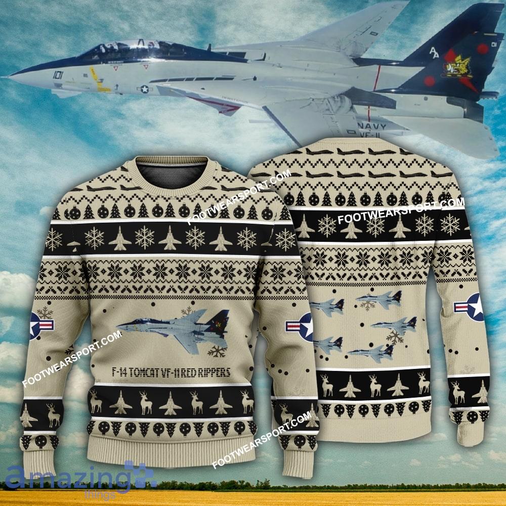 BEST F 14 Tomcat VF 11 Red Rippers F14 NAVAL Aircraft US Navy Sweater AOP Gift Holidays image BEST F-14 Tomcat VF-11 Red Rippers F14 NAVAL Aircraft US Navy Sweater AOP Gift Holidays - BEST F-14 Tomcat VF-11 Red Rippers F14 NAVAL Aircraft US Navy Sweater AOP Gift Holidays