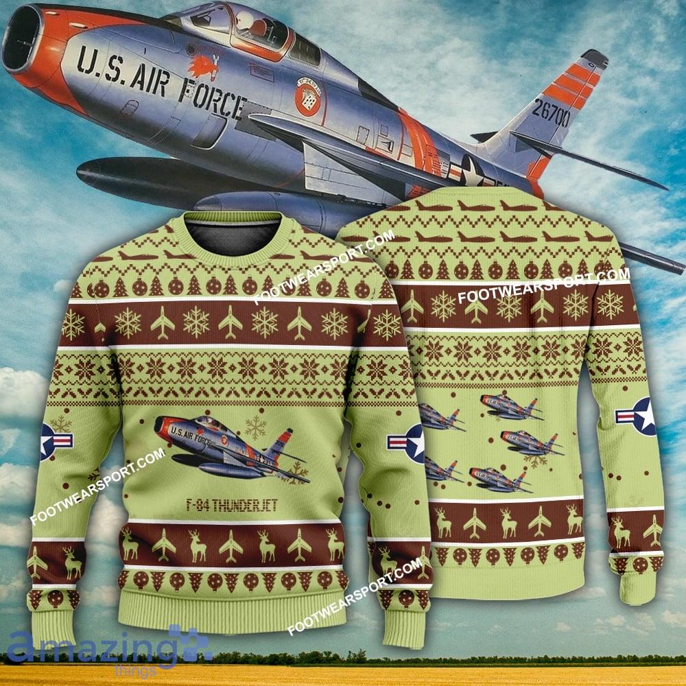 BEST F 84 Thunderjet F84 Aircraft US Air Force Sweater AOP For Men Women image BEST F-84 Thunderjet F84 Aircraft US Air Force Sweater AOP For Men Women - BEST F-84 Thunderjet F84 Aircraft US Air Force Sweater AOP For Men Women