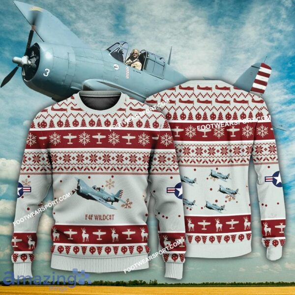 BEST F4F Wildcat Aircraft US Navy 3D Sweater Gift For Adult - BEST F4F Wildcat Aircraft US Navy 3D Sweater Gift For Adult