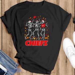 Best kansas City Chiefs skeleton players football fall season shirt - Black T-Shirt