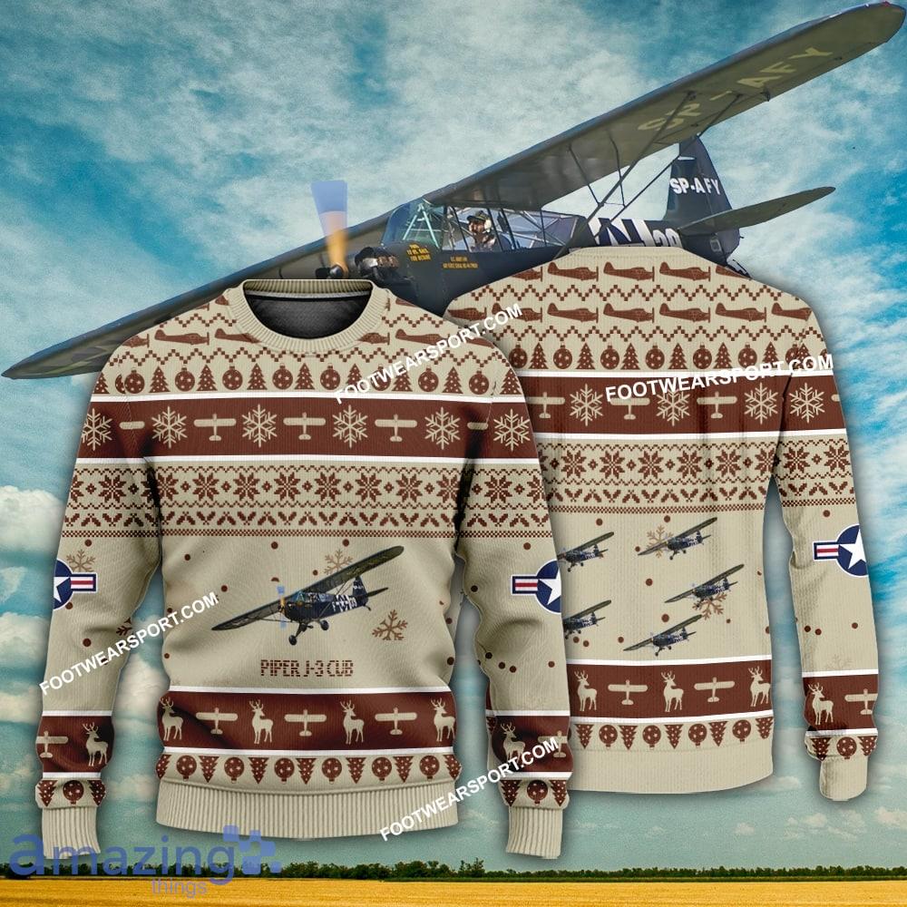 BEST Piper J 3 Cub J3 Aircraft Sweater AOP Gift Holidays image BEST Piper J-3 Cub J3 Aircraft Sweater AOP Gift Holidays - BEST Piper J-3 Cub J3 Aircraft Sweater AOP Gift Holidays