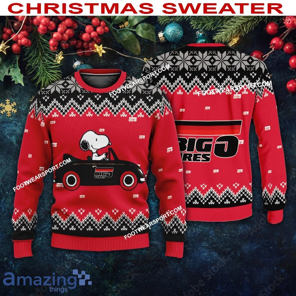 Big O Tires Snoopy Driving A Car Christmas Sweater AOP Gift For Adult image Big O Tires Snoopy Driving A Car Christmas Sweater AOP Gift For Adult - Big O Tires Snoopy Driving A Car Christmas Sweater AOP Gift For Adult