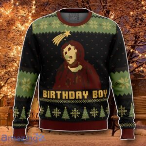 Birthday Boy The Ruined Fresco Of Jesus Ugly Christmas Sweater Special Gift For Loved Ones Product Photo 1