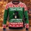 Black Cat Drink Coffee Ugly Christmas Sweater Special Gift For Loved Ones