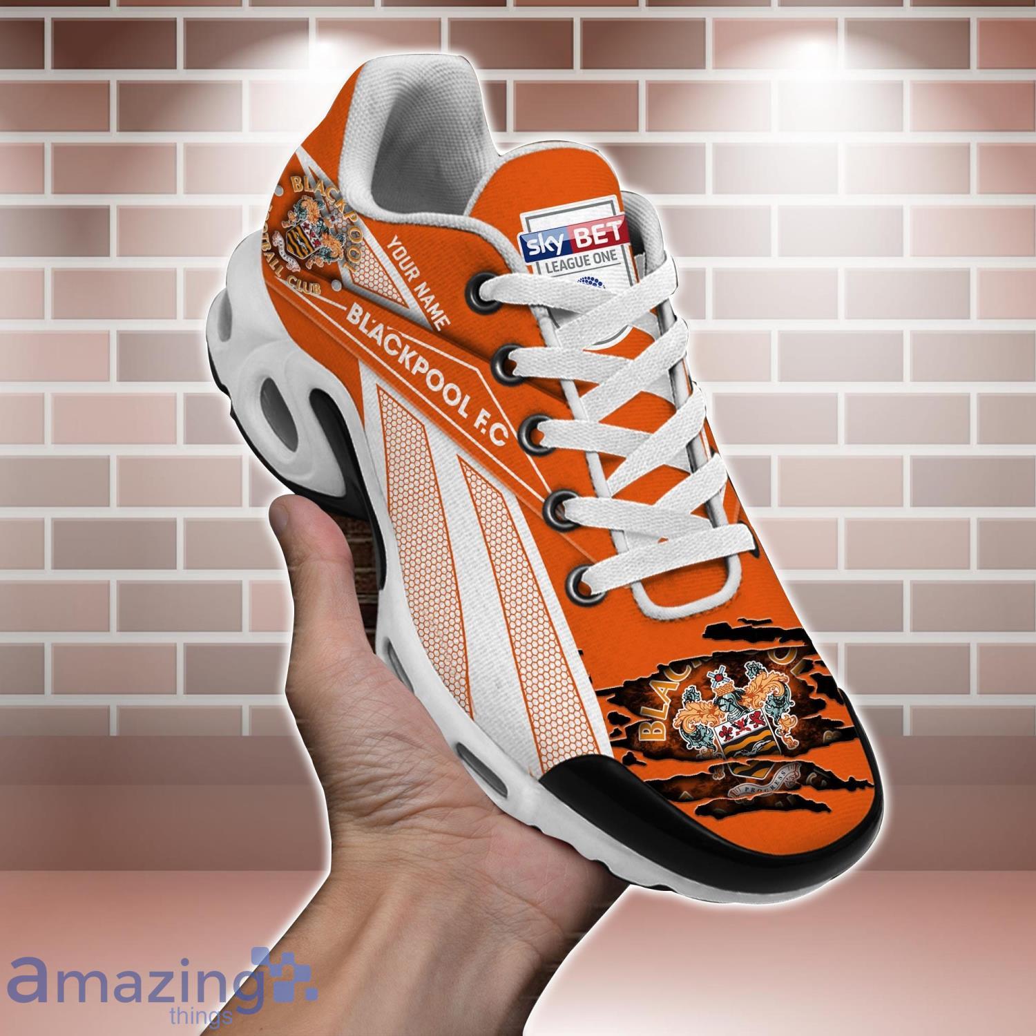 Blackpool F.C Air Cushion Sports Shoes Custom Name Gift TN Shoes Sneakers For Fans Men Women Shoes image Blackpool F.C Air Cushion Sports Shoes Custom Name Gift TN Shoes Sneakers For Fans Men Women Shoes Product Photo 1