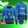 Blue Natural Light Reindeer Snowy Christmas Ugly Sweater Impressive Gift