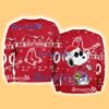 Boston Red Sox MLB Snoopy and Woodstock Cute Personalized Number Christmas Ugly Sweater New Gift Limited Edition