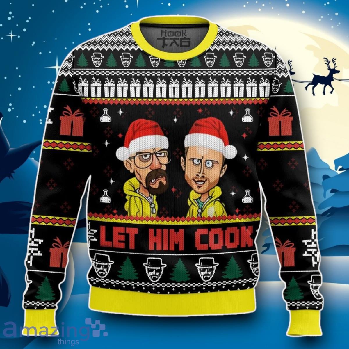 Breaking Bad Let Him Cook Christmas Ugly 3D Sweater Impressive Gift image Breaking Bad Let Him Cook Christmas Ugly 3D Sweater Impressive Gift Product Photo 1