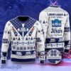 Bud Light In My Veins Jesus In My Heart Ugly Christmas Sweater Style Gift