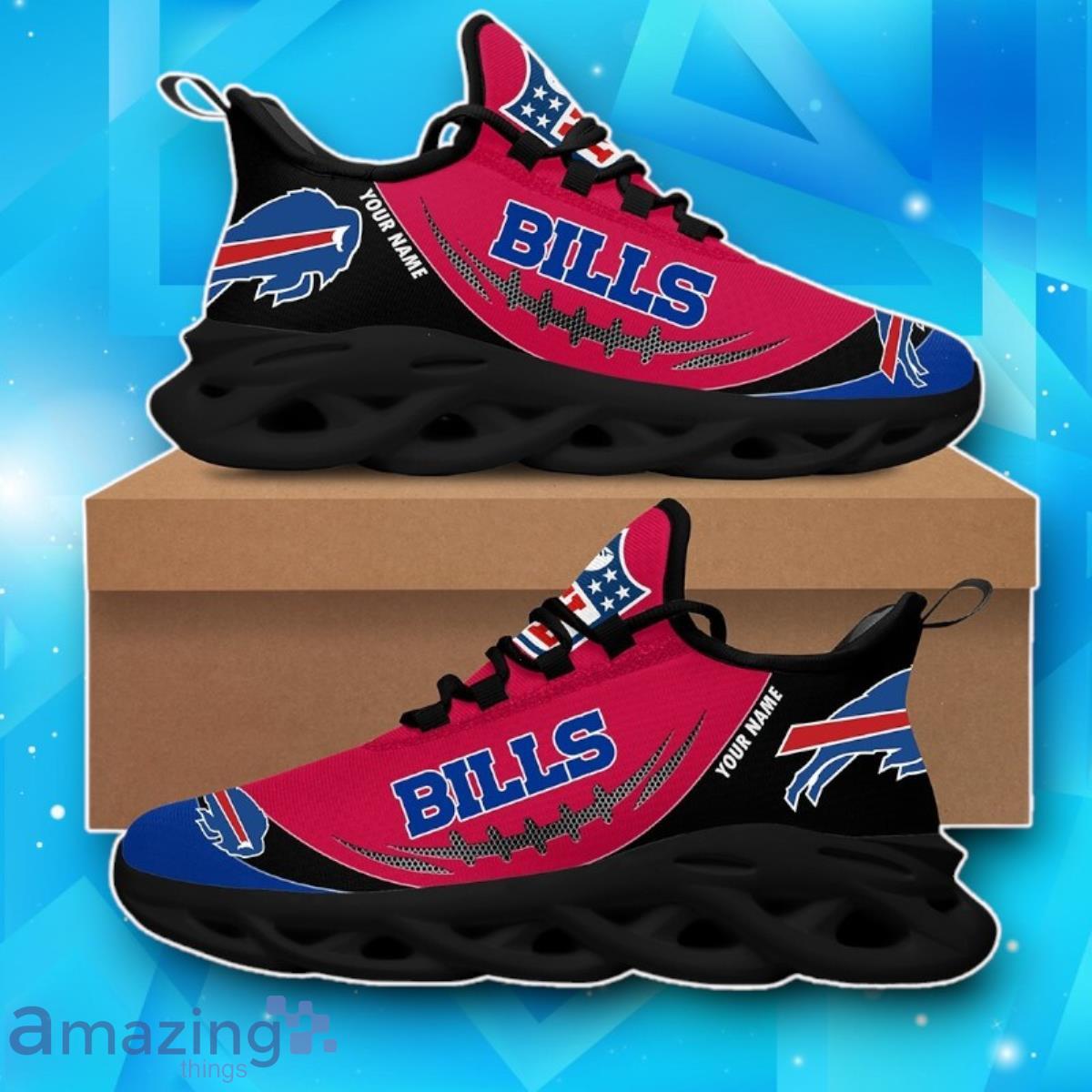 Buffalo Bills Custom Name NFL Max Soul Shoes Luxury Gift Fan Gift image Buffalo Bills Custom Name NFL Max Soul Shoes Luxury Gift Fan Gift Product Photo 2