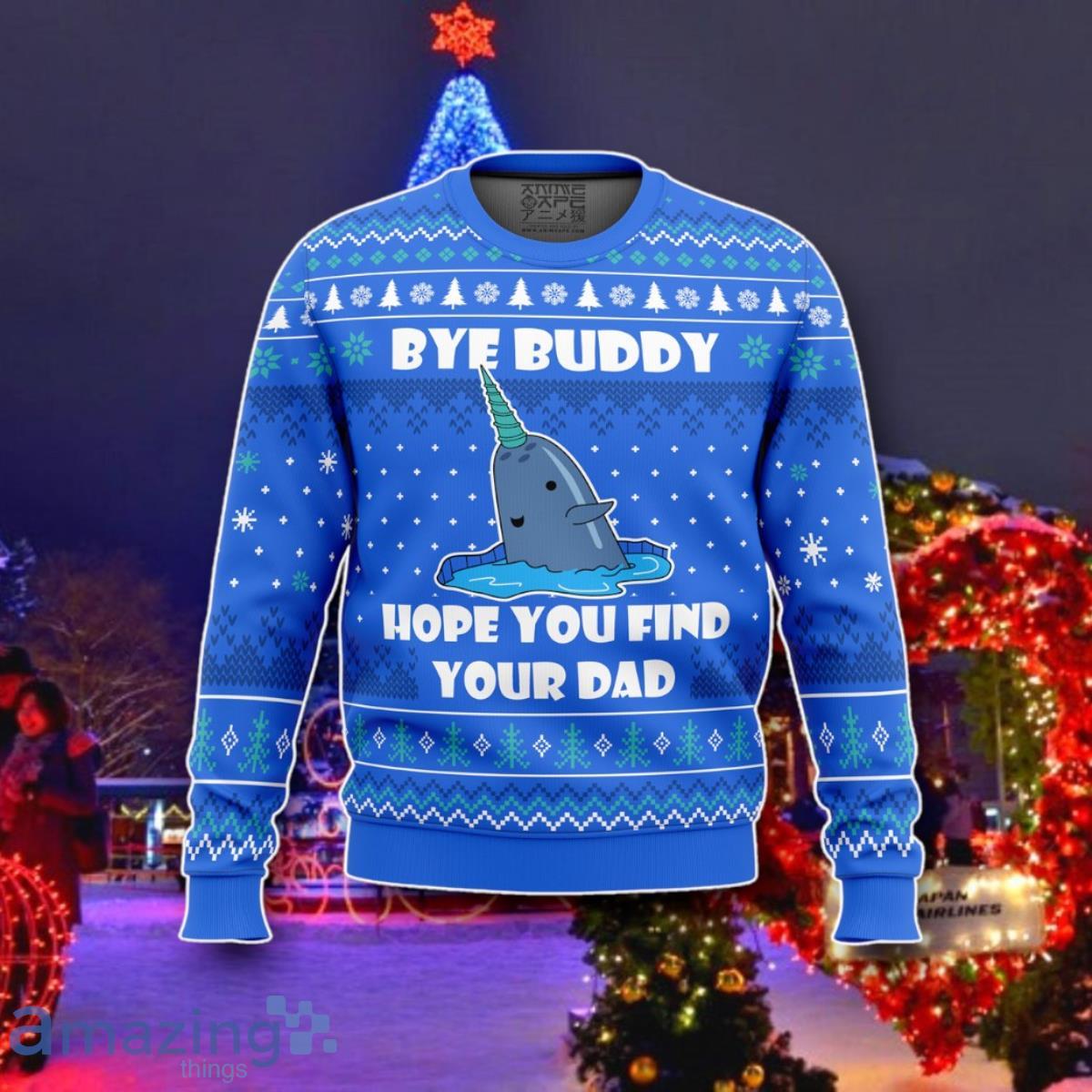 Bye Buddy Elf Ugly Christmas 3D Sweater Best Gift image Bye Buddy Elf Ugly Christmas 3D Sweater Best Gift Product Photo 1