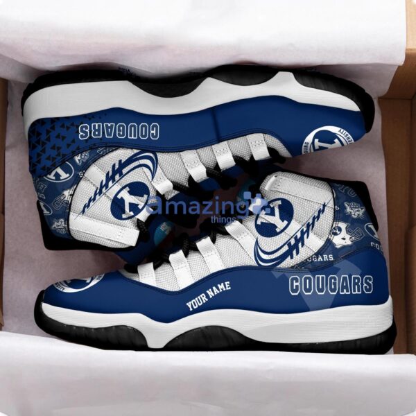 BYU Cougars Air Jordan 11 Sneakers Custom Name Sport Team Shoes For Men And Women Product Photo 2