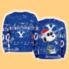 BYU Cougars NCAA Snoopy and Woodstock Cute Personalized Number Christmas Ugly Sweater New Gift Limited Edition