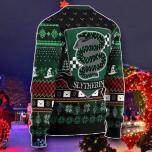 C Slytherin Round The Christmas Tree Christmas 3D Sweater Best Gift image C Slytherin Round The Christmas Tree Christmas 3D Sweater Best Gift Product Photo 2