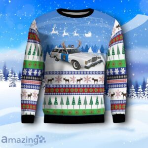 California State Police Ford Wagon AOP Christmas Sweater Product Photo 2