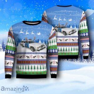 California State Police Ford Wagon AOP Christmas Sweater Product Photo 1