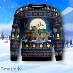 Canadian Army TAPV Tactical Armoured Patrol Vehicle AOP Ugly Christmas Sweater Product Photo 2
