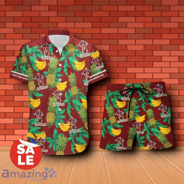 Captain Morgan Tropical Flower Aloha Combo Hawaiian Shirt & Shorts For Men Women Product Photo 1