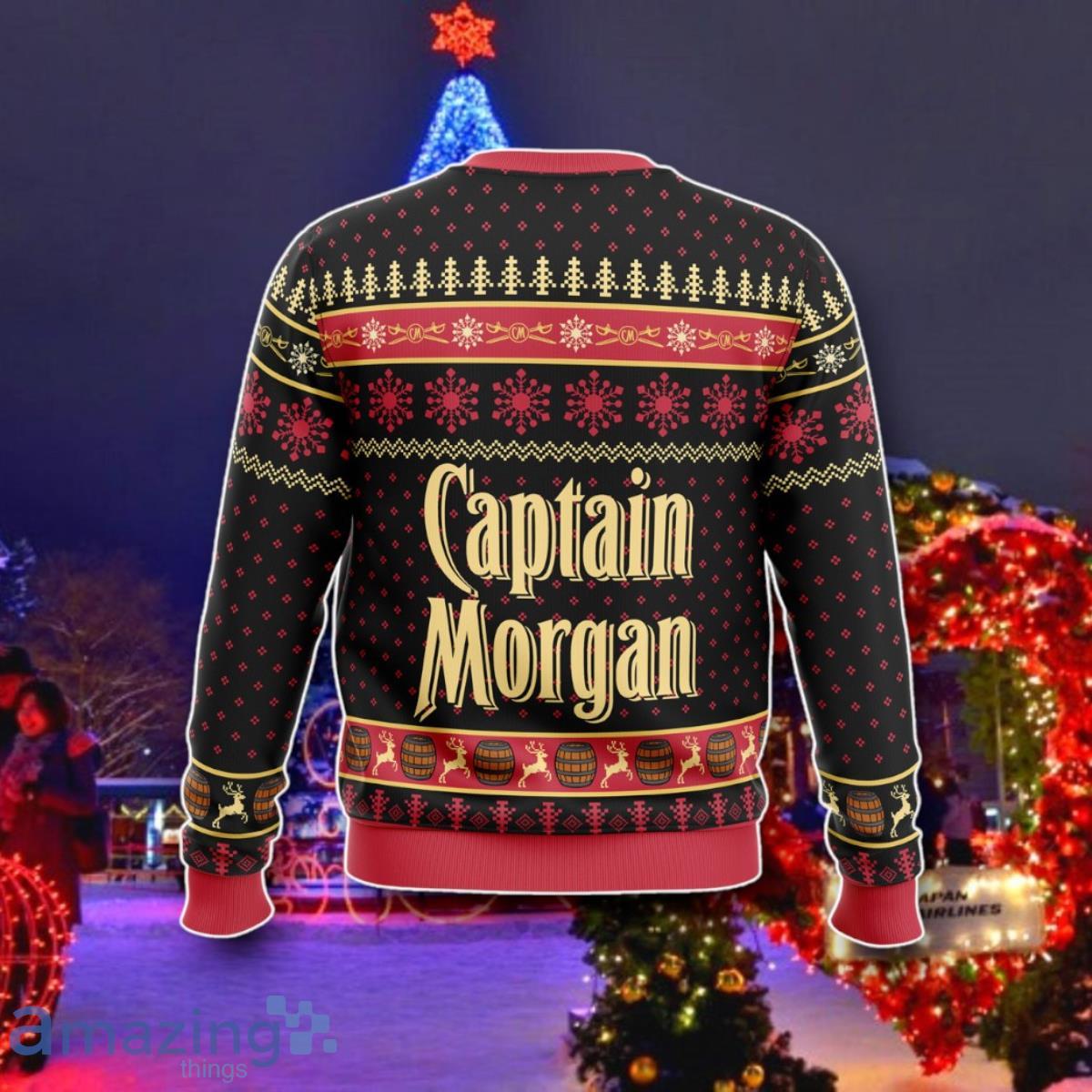 Captain Morgan Ugly Christmas 3D Sweater Best Gift image Captain Morgan Ugly Christmas 3D Sweater Best Gift Product Photo 2