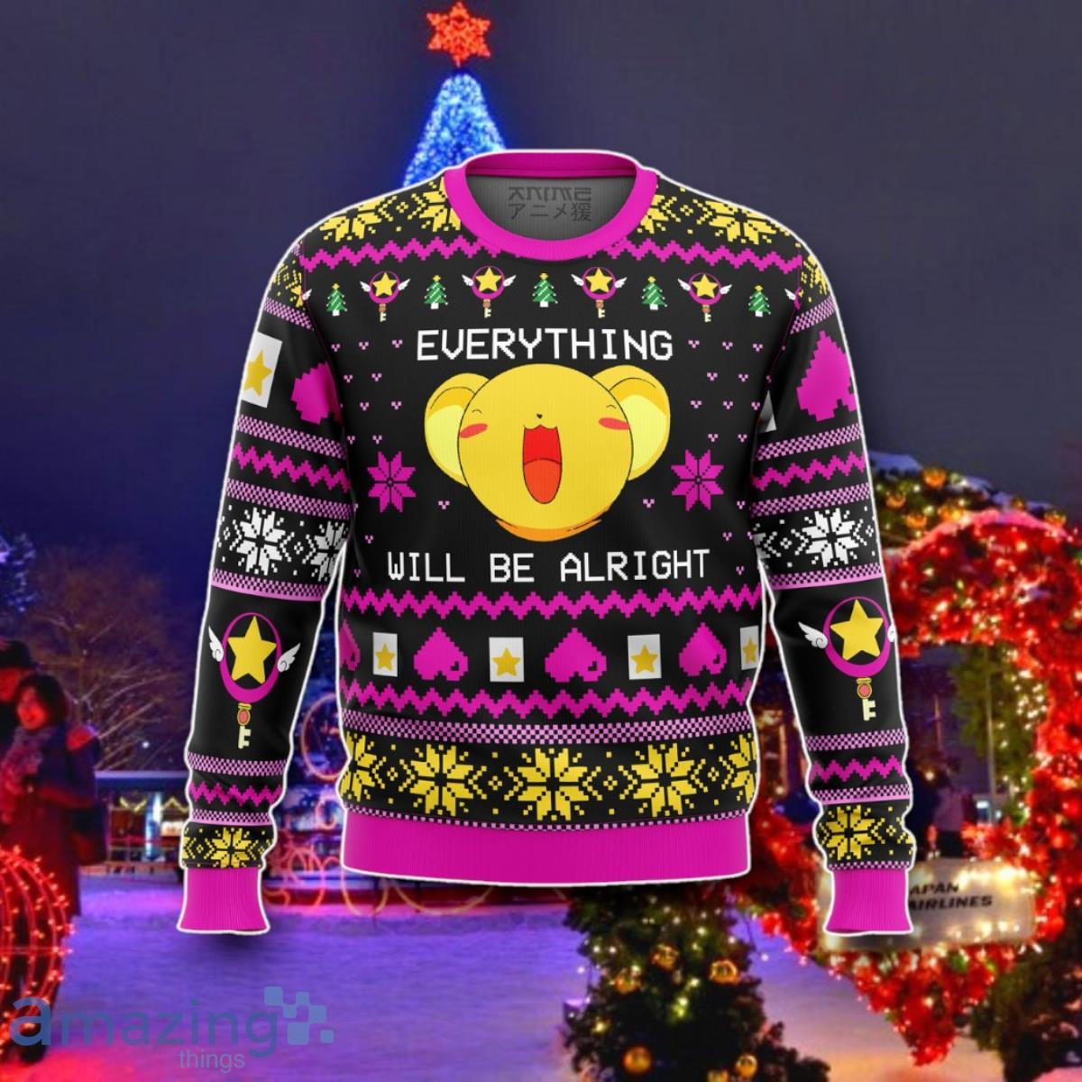 CARDCAPTOR SAKURA HAPPY Ugly Christmas 3D Sweater Best Gift image CARDCAPTOR SAKURA HAPPY Ugly Christmas 3D Sweater Best Gift Product Photo 1