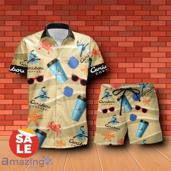 Caribou Coffee Summer Seafood Combo Hawaiian Shirt & Shorts For Men Women Product Photo 2