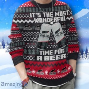 Carling UK Beer Ugly Christmas Sweater New Design Product Photo 4